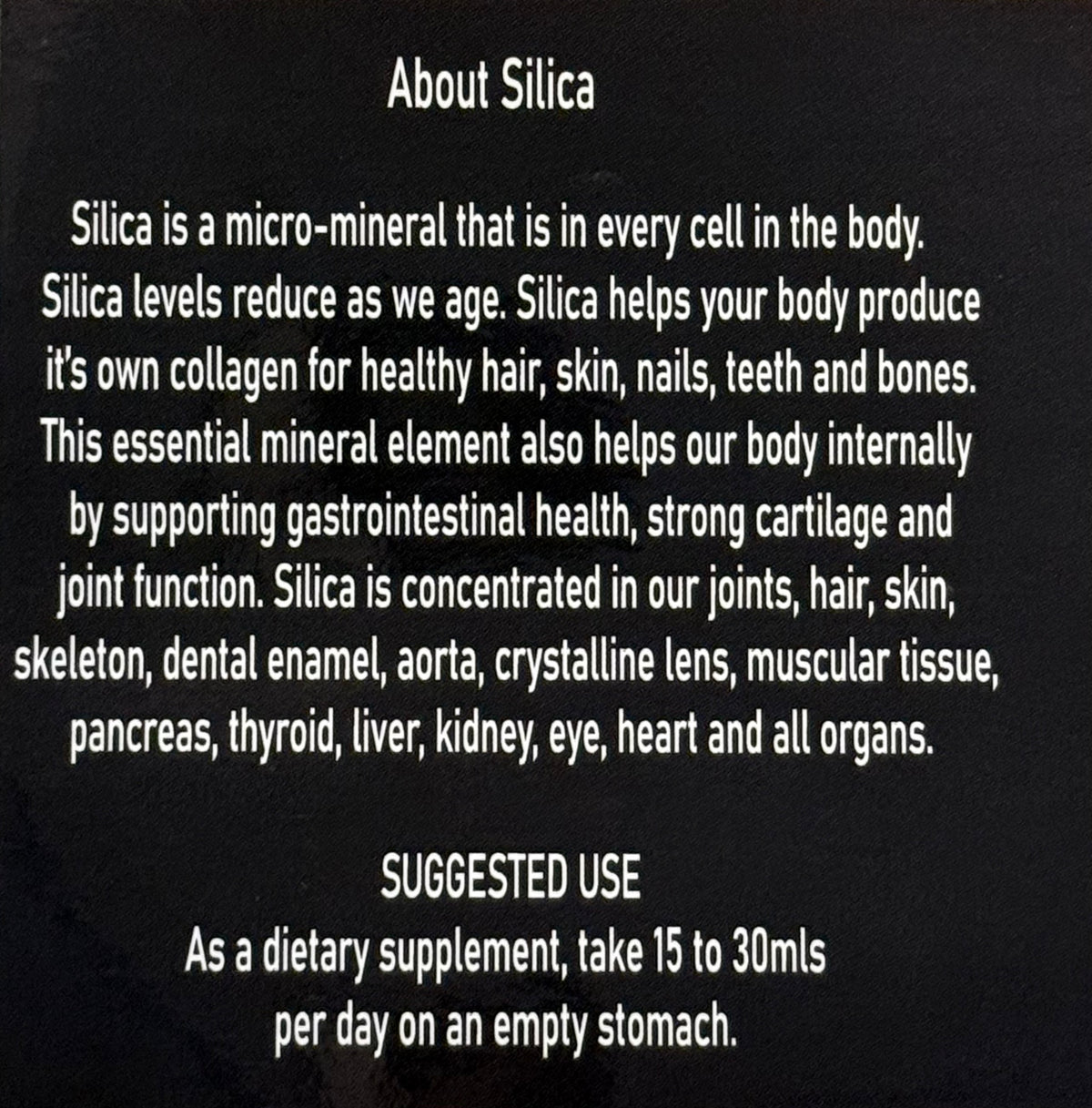 Silica Booster 1000ml bottle (60 Servings)